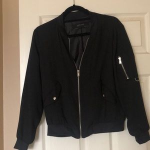 Zara zip up bomber jacket